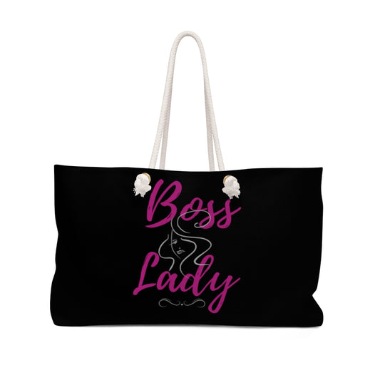 Boss Lady Weekender Bag Black and Grey