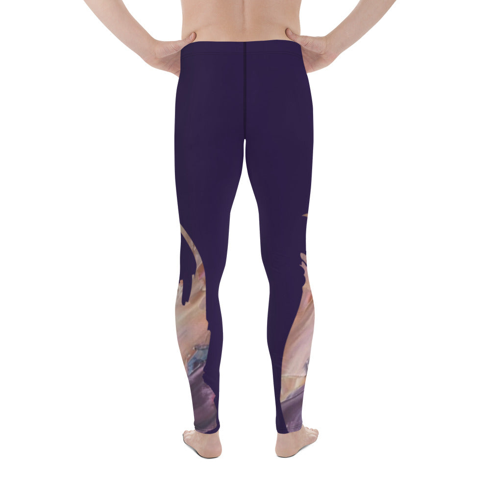 Pflaume Men's Leggings Abstract