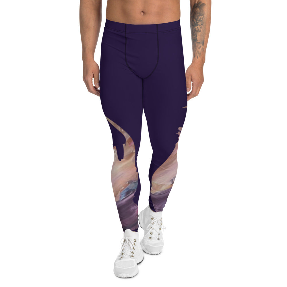 Pflaume Men's Leggings Abstract