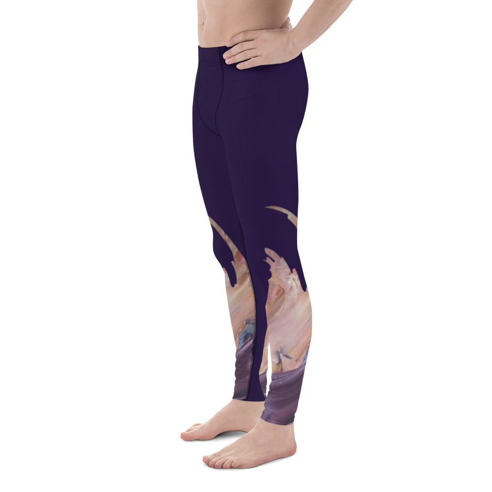 Pflaume Men's Leggings Abstract