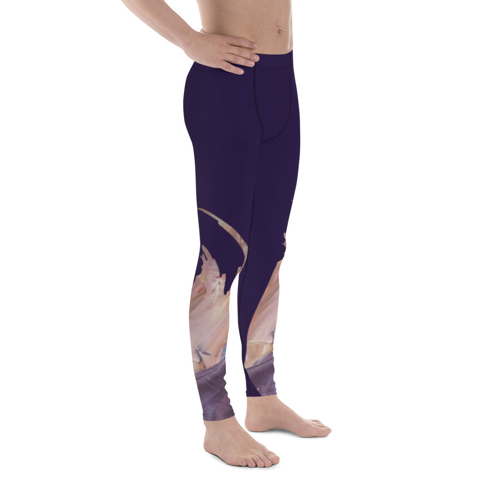 Pflaume Men's Leggings Abstract