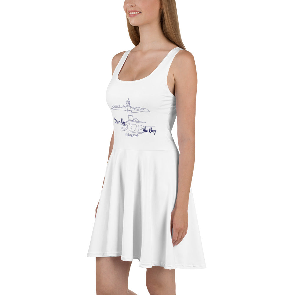 Down By The Bay Sailing Club White Skater Dress