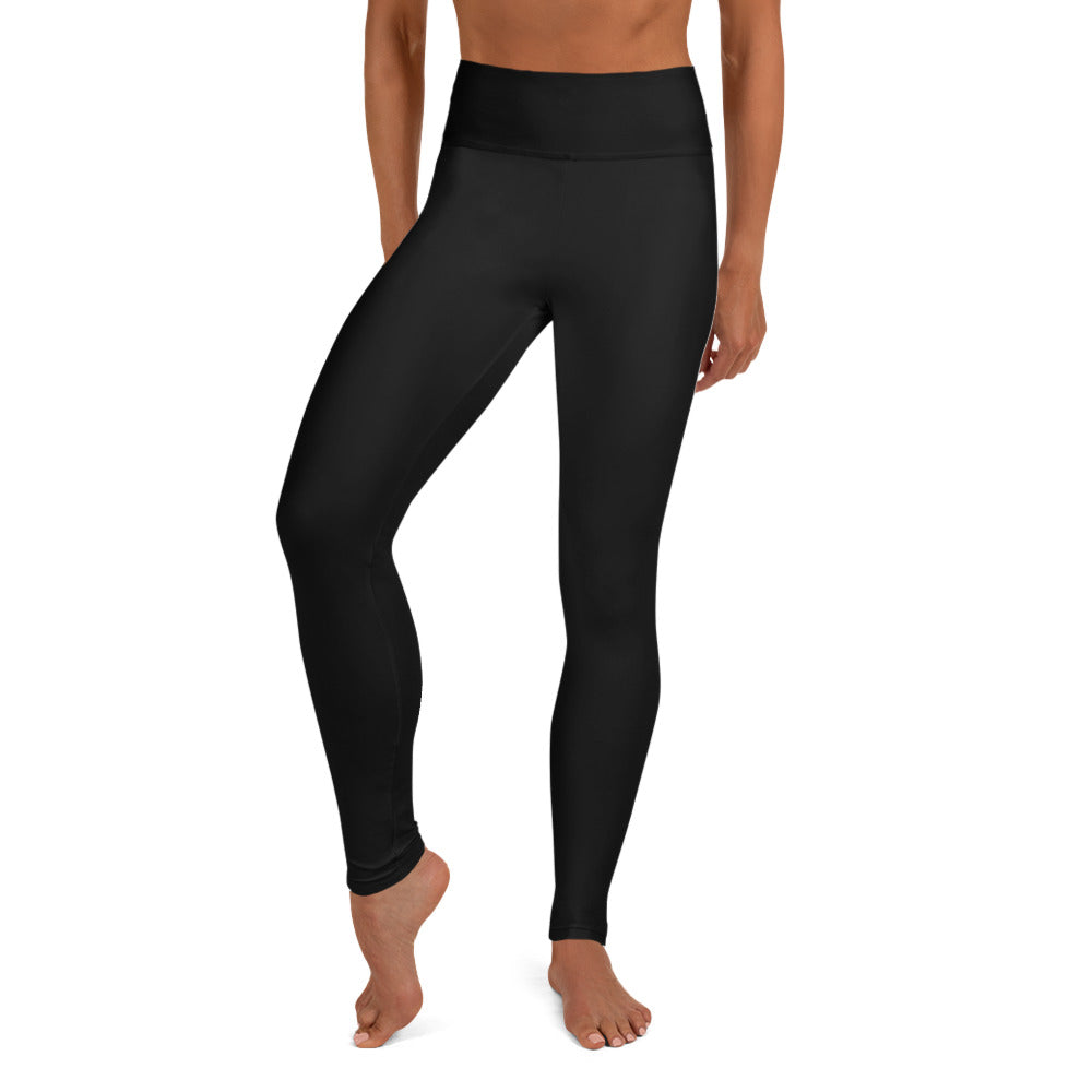 ICONIC Black Yoga Leggings in Gold