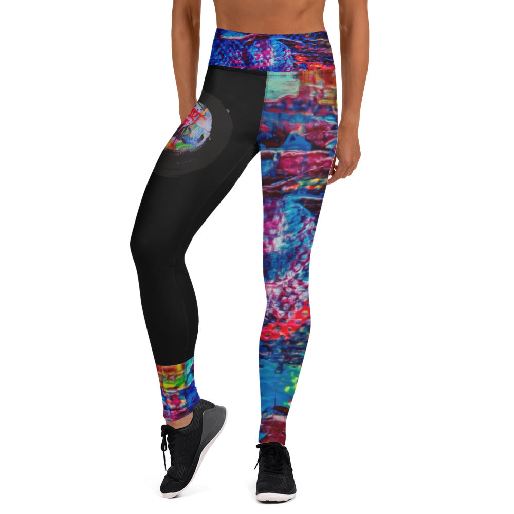 Make Art Not War Yoga Leggings