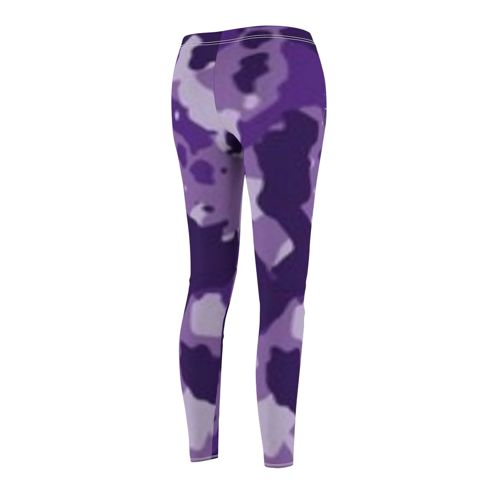 Art Leggings Purple Camo Brushed Suede Leggings