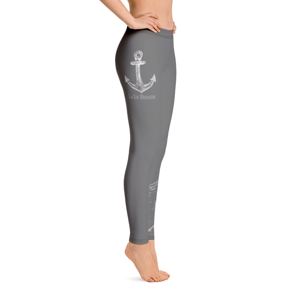 Lake Simcoe Anchor Grey Leggings