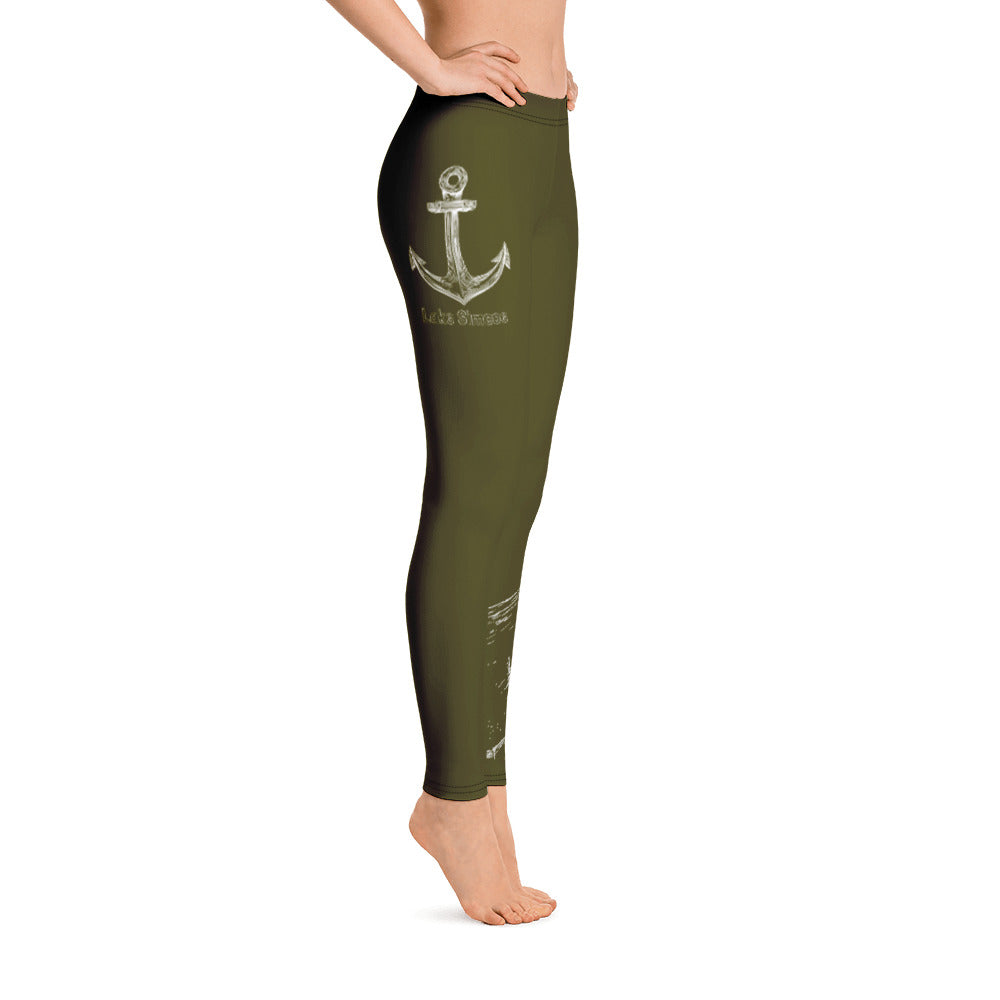 Lake Simcoe Leggings in Army Green