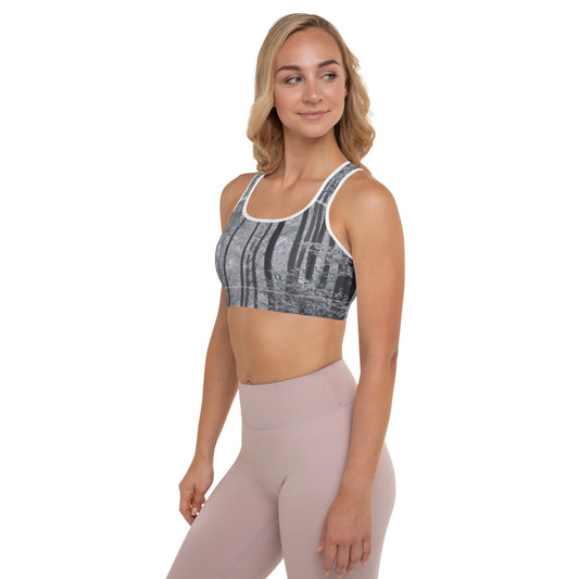 Into the Woods Grey Padded Sports Bra