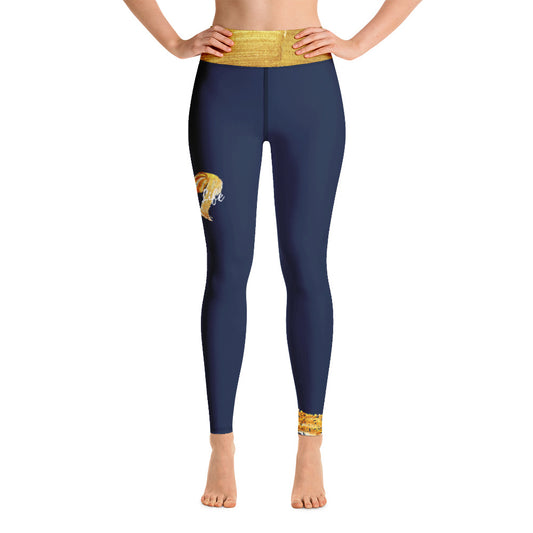 Mom Life Open Heart of Gold Yoga Leggings