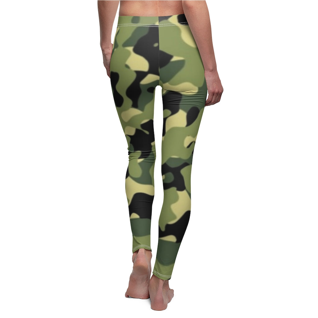 Art Leggings Purple Camo Brushed Suede Leggings