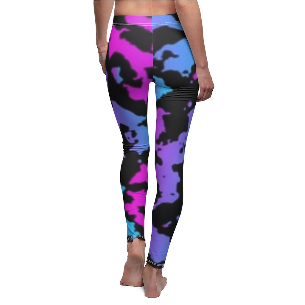 Art Leggings Whimsical Camo Brushed Suede Leggings