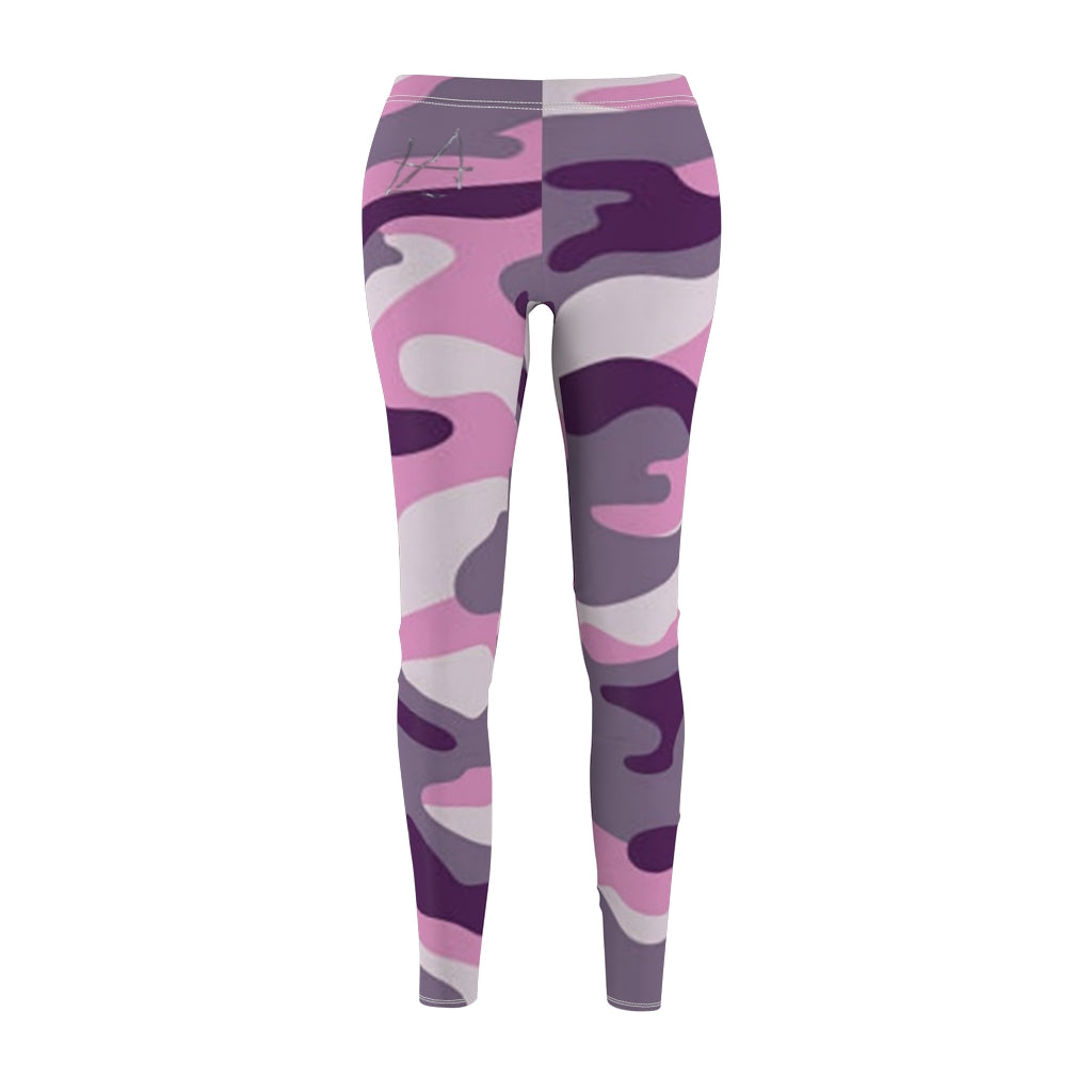 Art Leggings Pink Camo Brushed Suede Leggings