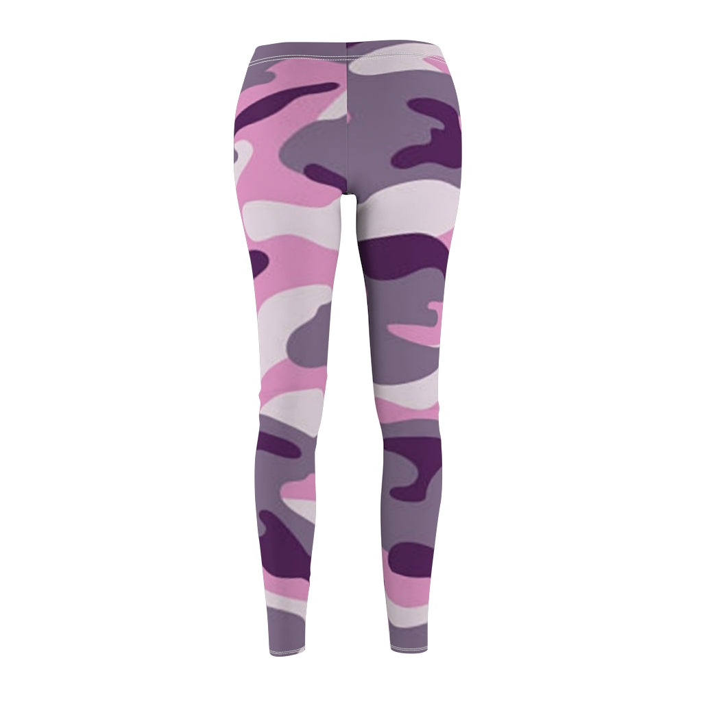 Art Leggings Pink Camo Brushed Suede Leggings