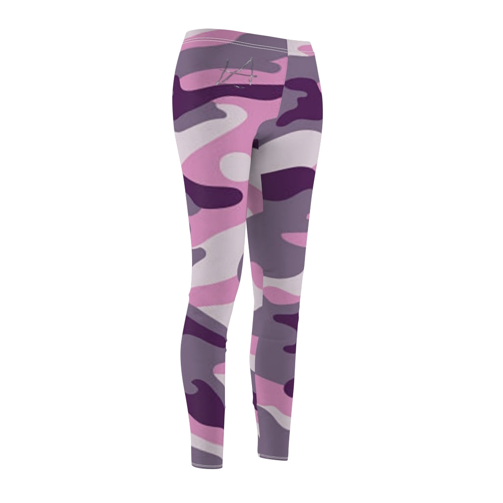 Art Leggings Pink Camo Brushed Suede Leggings