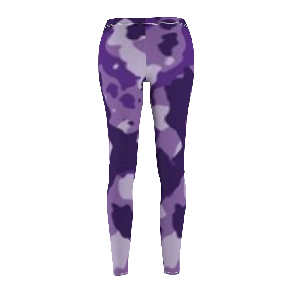 Art Leggings Purple Camo Brushed Suede Leggings