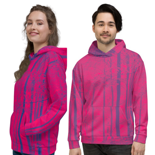Into the Woods Hot Pink Unisex Hoodie